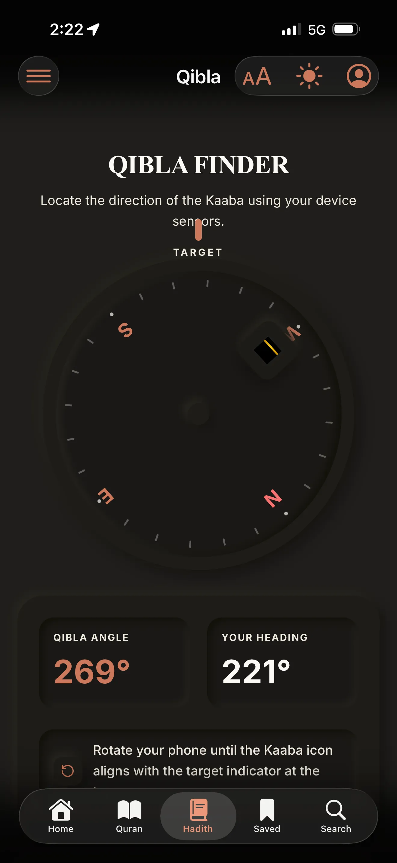 Qibla Finder compass
